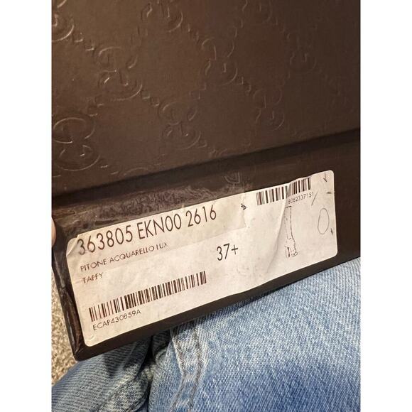 GUCCI CAMPAIGN PYTHON HORSEBIT HIGH TALL BOOTS BEIGE BROWN SZ 37.5 - Picture 13 of 14